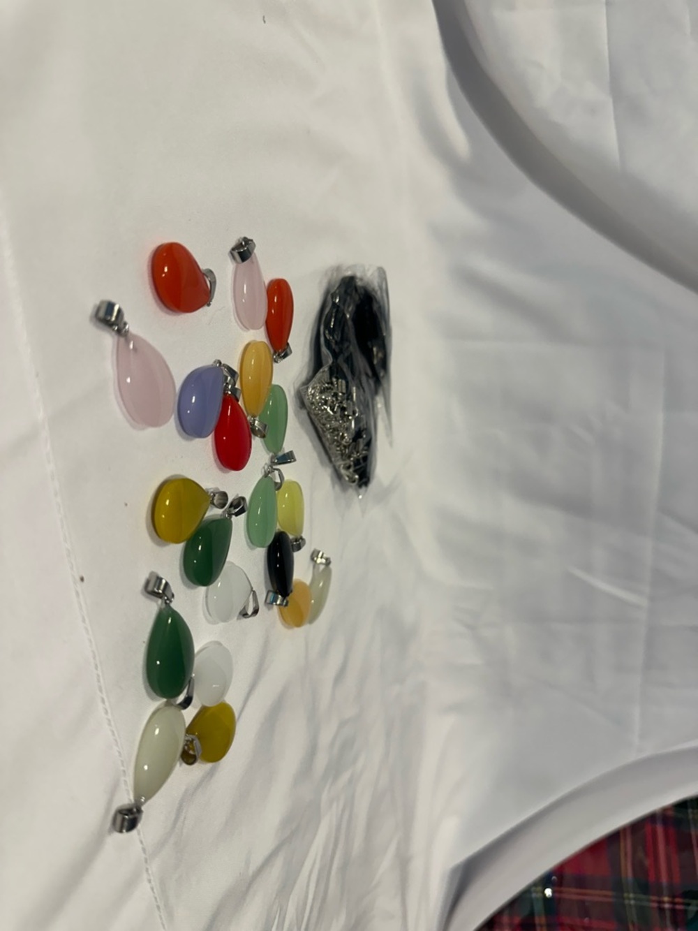 Colorful Teardrop Glass Pendants - Multi Color Set
